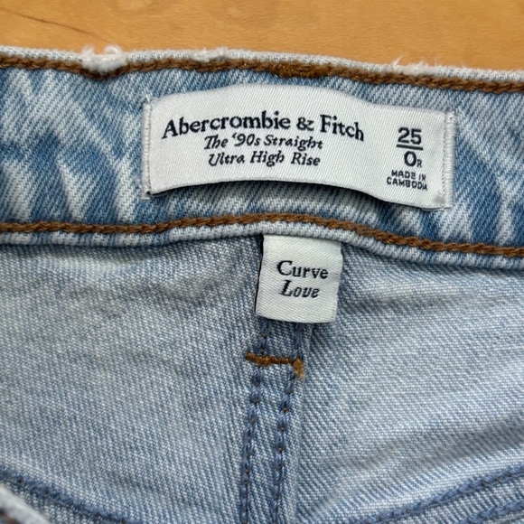 Abercrombie & Fitch The ‘90s Straight Ultra High Rise Jeans Size 25 New With Tag - Picture 8 of 10